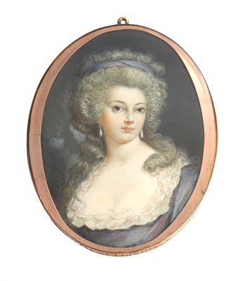 Lot 1093 - FRANCOIS DUMONT (1751-1831) AN OVAL BUST MINIATURE ON IVORY