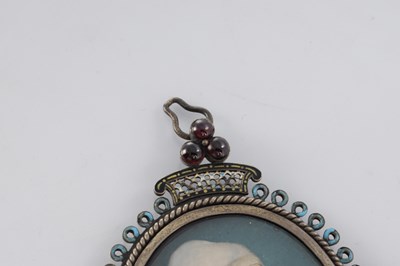 Lot A 19TH CENTURY KPM STYLE MINIATURE ON IVORY PORTRAIT