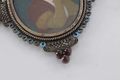 Lot A 19TH CENTURY KPM STYLE MINIATURE ON IVORY PORTRAIT