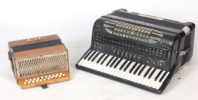 Lot 298 - TWO PIANO ACCORDIONS one German made by HOHNER...