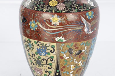 Lot 556 - A COLLECTION OF FIVE JAPANESE MEIJI PERIOD CLOISONNE VASES AND BOXES