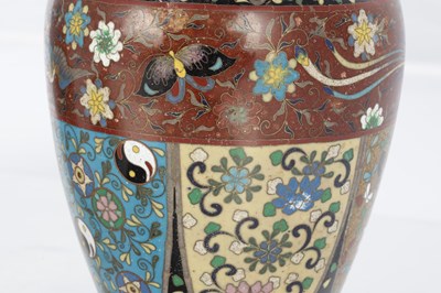Lot 556 - A COLLECTION OF FIVE JAPANESE MEIJI PERIOD CLOISONNE VASES AND BOXES
