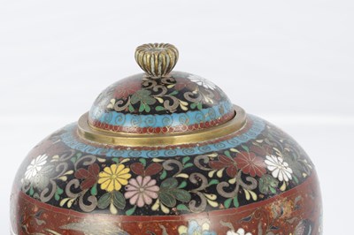 Lot 556 - A COLLECTION OF FIVE JAPANESE MEIJI PERIOD CLOISONNE VASES AND BOXES