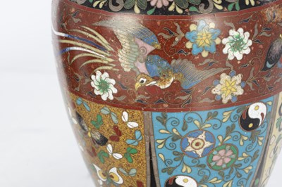 Lot 556 - A COLLECTION OF FIVE JAPANESE MEIJI PERIOD CLOISONNE VASES AND BOXES