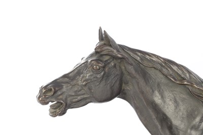 Lot 854 - AFTER P. J. MENE DATED 1846. A FINE 19TH CENTURY FRENCH BRONZE SCULPTURE OF A HORSE