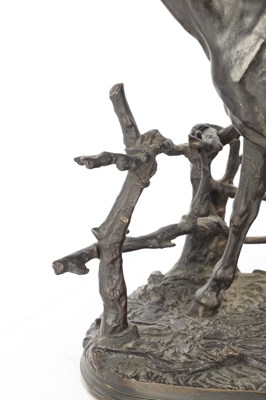Lot 854 - AFTER P. J. MENE DATED 1846. A FINE 19TH CENTURY FRENCH BRONZE SCULPTURE OF A HORSE
