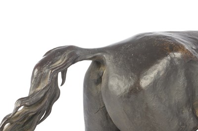 Lot 854 - AFTER P. J. MENE DATED 1846. A FINE 19TH CENTURY FRENCH BRONZE SCULPTURE OF A HORSE