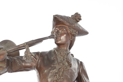 Lot 797 - HIPPOLYTE MOREAU & LECOURTIER. A GOOD 19TH CENTURY FRENCH BRONZE FIGURE GROUP ENTITLED "PIQUEUR AU RELAIS"