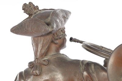 Lot 797 - HIPPOLYTE MOREAU & LECOURTIER. A GOOD 19TH CENTURY FRENCH BRONZE FIGURE GROUP ENTITLED "PIQUEUR AU RELAIS"