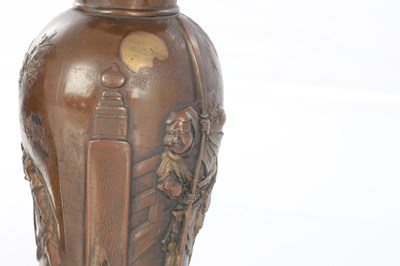 Lot 298 - A PAIR OF JAPANESE MEIJI PERIOD BRONZED VASES