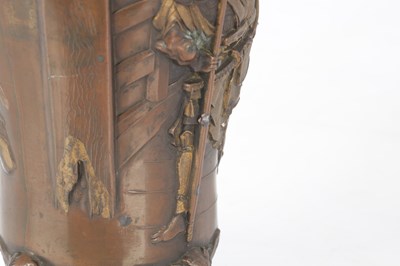 Lot 298 - A PAIR OF JAPANESE MEIJI PERIOD BRONZED VASES
