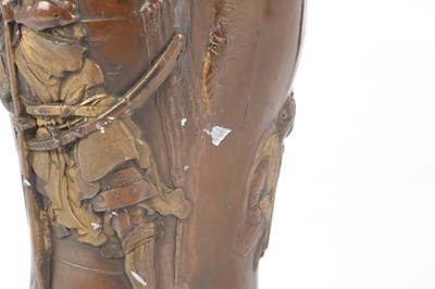Lot 298 - A PAIR OF JAPANESE MEIJI PERIOD BRONZED VASES