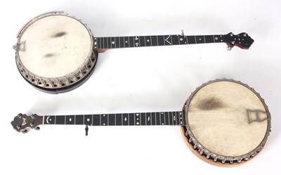 Lot 301 - TWO BANJO'S one stamped 'THE WINDSOR PREMIER...