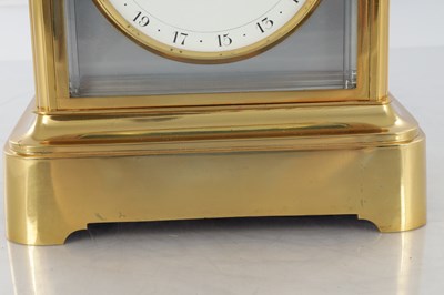 Lot 1541 - A LARGE LATE 19TH CENTURY FRENCH FOUR-GLASS MANTEL CLOCK WITH CALENDAR WORK AND MOONPHASE
