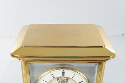 Lot 1541 - A LARGE LATE 19TH CENTURY FRENCH FOUR-GLASS MANTEL CLOCK WITH CALENDAR WORK AND MOONPHASE