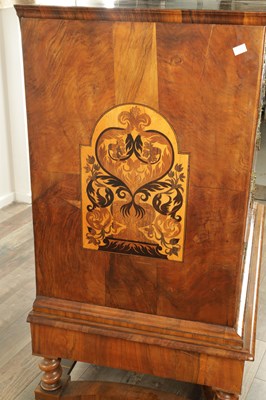 Lot 1643 - A WILLIAM AND MARY MARQUETRY AND BURR WALNUT CHEST ON STAND