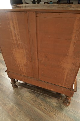 Lot 1643 - A WILLIAM AND MARY MARQUETRY AND BURR WALNUT CHEST ON STAND