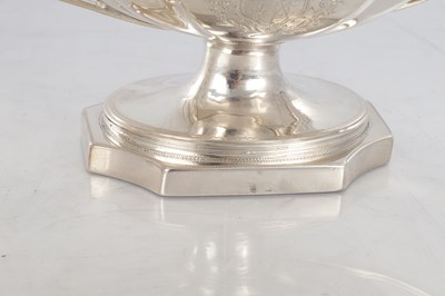 Lot 248 - A GOOD PAIR OF GEORGE III SILVER TWO HANDLED SAUCE BOATS
