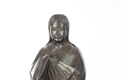 Lot 626 - A LARGE PAIR OF JAPANESE MEIJI PERIOD BRONZE FIGURES