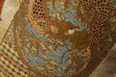 Lot 567 - A LARGE JAPANESE MEIJI PERIOD SATSUMA OVOID HALL VASE
