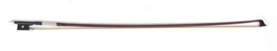 Lot 305 - A GOOD QUALITY SILVER-MOUNTED VIOLIN BOW the...