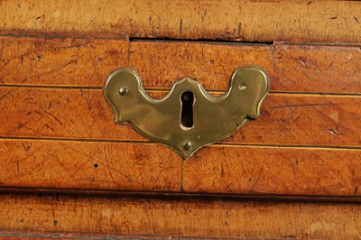 Lot 1631 - A GOOD QUEEN ANNE FIGURED WALNUT BACHELORS CHEST OF SMALL SIZE