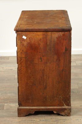 Lot 1631 - A GOOD QUEEN ANNE FIGURED WALNUT BACHELORS CHEST OF SMALL SIZE