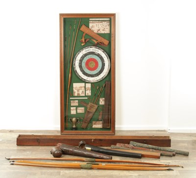 Lot 816 - AN INTERESTING COLLECTION OF 18TH CENTURY AND LATER LONGBOWS AND ARROWS