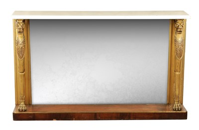 Lot 1705 - A FINE REGENCY GILT GESSO AND ROSEWOOD CONSOLE TABLE
