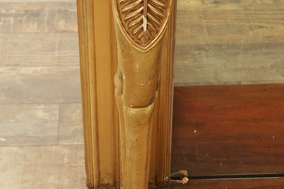 Lot 1705 - A FINE REGENCY GILT GESSO AND ROSEWOOD CONSOLE TABLE