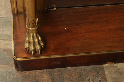 Lot 1705 - A FINE REGENCY GILT GESSO AND ROSEWOOD CONSOLE TABLE