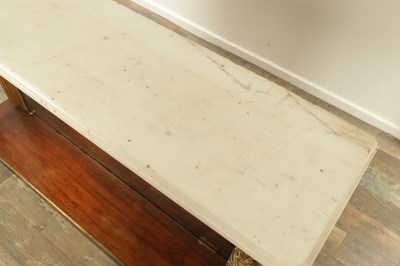 Lot 1705 - A FINE REGENCY GILT GESSO AND ROSEWOOD CONSOLE TABLE