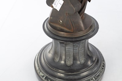 Lot 734 - A PAIR OF 19TH CENTURY BRONZE FIGURAL LAMPS