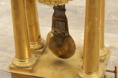 Lot 1433 - A LARGE EARLY 19TH CENTURY FRENCH MUSICAL ORMOLU PORTICO CLOCK