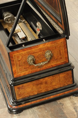 Lot 1048 - A LARGE 19TH CENTURY SWISS INTERCHANGEABLE MECHANICAL MUSIC BOX