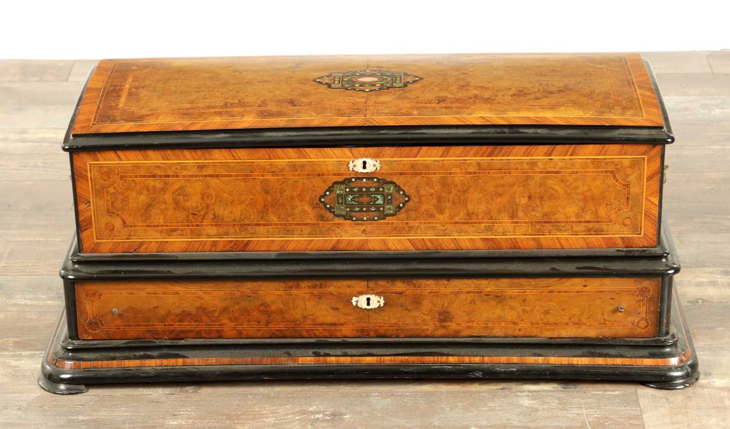 Lot 1048 - A LARGE 19TH CENTURY SWISS INTERCHANGEABLE MECHANICAL MUSIC BOX