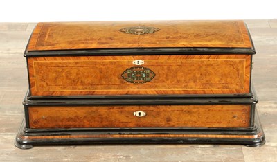 Lot 1048 - A LARGE 19TH CENTURY SWISS INTERCHANGEABLE MECHANICAL MUSIC BOX
