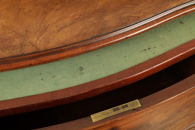 Lot 1719 - A FINE MID 18TH CENTURY MAHOGANY SERPENTINE SHAPED KNEEHOLE DESK IN THE MANNER OF THOMAS CHIPPENDALE