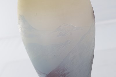 Lot 1 - AN EMILE GALLE ART NOVEAU CAMEO GLASS VASE OF LARGE SIZE