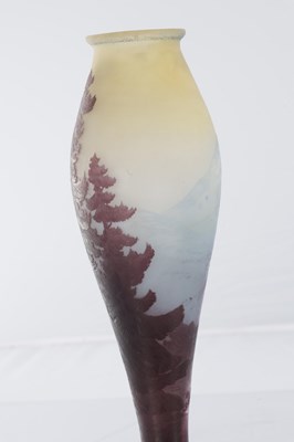 Lot 1 - AN EMILE GALLE ART NOVEAU CAMEO GLASS VASE OF LARGE SIZE