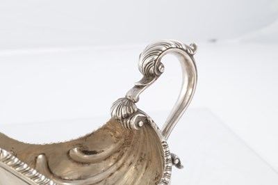 Lot 291 - A PAIR OF EARLY GEORGE III SILVER SAUCE BOATS