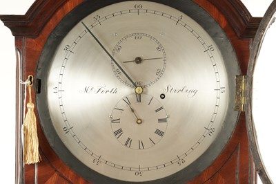 Lot 1429 - MCFIRTH, STIRLING. A SCOTTISH FIGURED MAHOGANY REGULATOR LONGCASE CLOCK