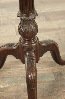 Lot 1626 - A FINE GEORGE III MAHOGANY CHIPPENDALE STYLE TILT-TOP TABLE