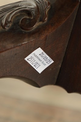 Lot 1626 - A FINE GEORGE III MAHOGANY CHIPPENDALE STYLE TILT-TOP TABLE