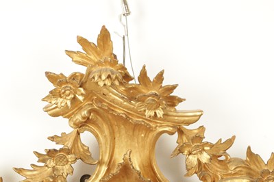 Lot 1606 - A GOOD PAIR OF 19TH CENTURY CARVED GILTWOOD HANGING MIRRORS