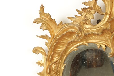 Lot 1606 - A GOOD PAIR OF 19TH CENTURY CARVED GILTWOOD HANGING MIRRORS