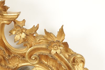Lot 1606 - A GOOD PAIR OF 19TH CENTURY CARVED GILTWOOD HANGING MIRRORS