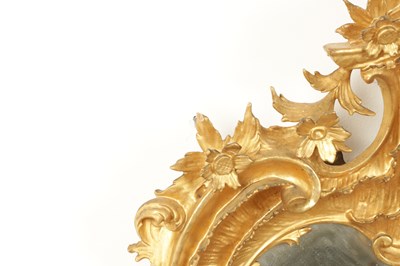 Lot 1606 - A GOOD PAIR OF 19TH CENTURY CARVED GILTWOOD HANGING MIRRORS