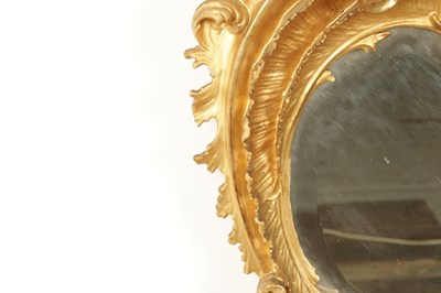 Lot 1606 - A GOOD PAIR OF 19TH CENTURY CARVED GILTWOOD HANGING MIRRORS