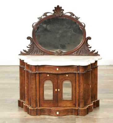 Lot 1752 - A 19TH CENTURY MINIATURE INLAID WALNUT CHIFONIER